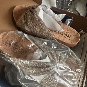 While mountain sandals